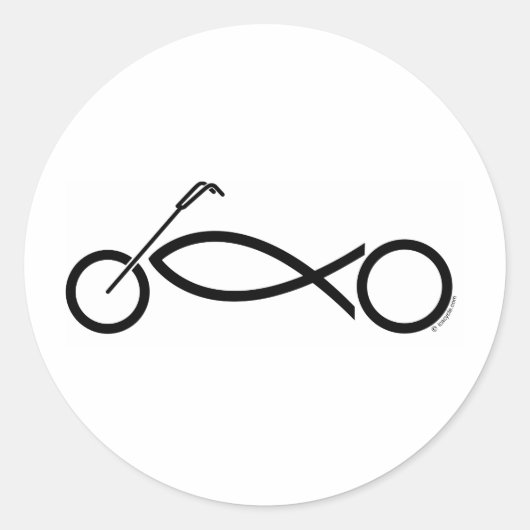 クリスチャンのオートバイ服とアクセサリー ラウンドシール (正面)