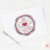 クリスチャンのカスタマイズ可能な40周年記念シール ラウンドシール (封筒)