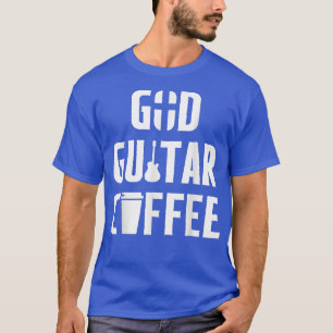 クリスチャンのギタリスト神コーヒー教会の礼拝ギット Tシャツ