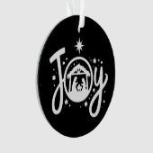 クリスチャンのクリスマスの喜び イエス キリストの誕生のシーン 信仰 オーナメント (正面)