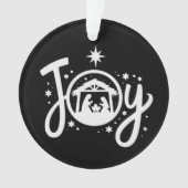 クリスチャンのクリスマスの喜び イエス キリストの誕生のシーン 信仰 オーナメント (正面)