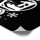 クリスチャンのクリスマスの喜び イエス キリストの降誕の場面 信仰 ポスター (角)