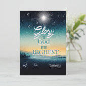 クリスチャンのクリスマスカードと星と聖なる書物、 経典 案内状 (スタンド正面)