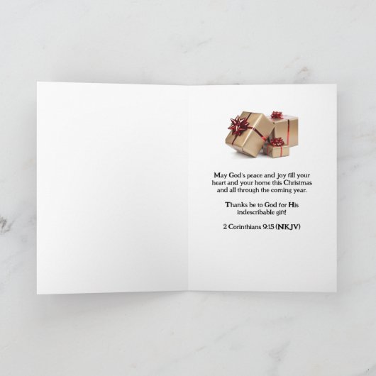 クリスチャンのクリスマスカード シーズンカード (内部)