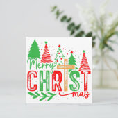 クリスチャンのクリスマスグリーティングカード カード (スタンド正面)