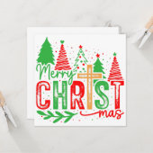 クリスチャンのクリスマスグリーティングカード カード (正面/裏面インサイチュ)