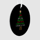 クリスチャンのクリスマスツリーシャツ オーナメント (正面)