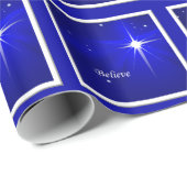 クリスチャンのクリスマスノーススター信じギフトラップ ラッピングペーパー (ロールコーナー)