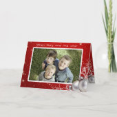 クリスチャンのクリスマスビッグフォトグリーティングカード シーズンカード (正面)