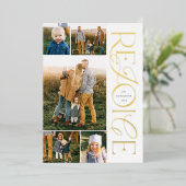 クリスチャンのクリスマスフォトカード喜び 箔シーズンカード (立ち正面)