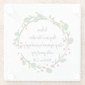 クリスチャンのクリスマス感動的聖なる書物、 経典 ガラスコースター (裏面)