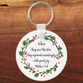 クリスチャンのクリスマス感動的聖なる書物、 経典 キーホルダー (正面)