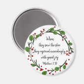 クリスチャンのクリスマス感動的聖なる書物、 経典 マグネット (正面/裏面)