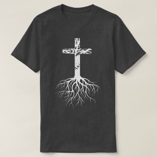 クリスチャンのクロスルーツ信仰 Tシャツ (デザイン正面)