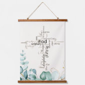 クリスチャンのクロスワードは緑を集める 吊り下げ型タペストリー (正面)