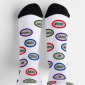 クリスチャンのサタンおもしろいストリングクルーソックス ソックス (上部)