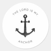 クリスチャンのシール | 主は私のいかり ラウンドシール (正面)