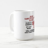 クリスチャンのナンセンス生存スコアボードマグ コーヒーマグカップ (正面左)