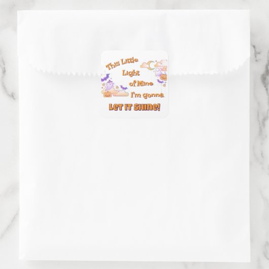 クリスチャンのハロウィーンステッカーを輝かせなさい スクエアシール (バッグ)