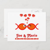 クリスチャンのバレンタイン記号 – オレンジ色v1 シーズンポストカード (正面/裏面)