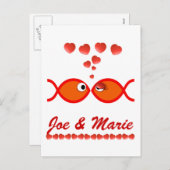 クリスチャンのバレンタイン記号 – オレンジ色v1 シーズンポストカード (正面/裏面)