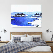 クリスチャンのフィヨルドの銀行 キャンバスプリント (インサイチュ (寝室))