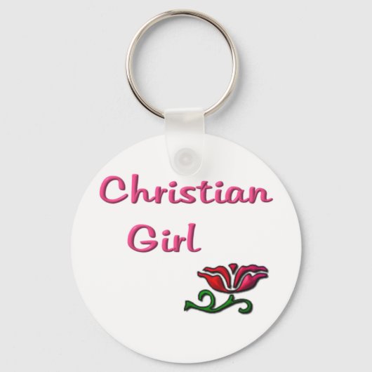 クリスチャンのボタン キーホルダー (正面)