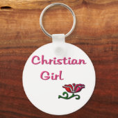 クリスチャンのボタン キーホルダー (正面)