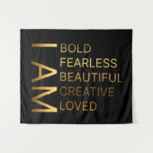 クリスチャンのポジティブなアファメーション タペストリー (正面(横))