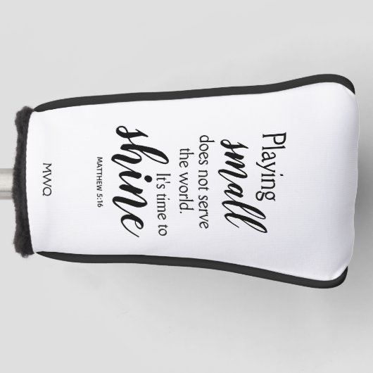 クリスチャンのモノグラムパターを輝かせる時間 ゴルフヘッドカバー (正面)