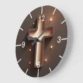 クリスチャンのライトクロスウォール ラージ壁時計 (傾斜)