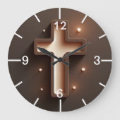 クリスチャンのライトクロスウォール ラージ壁時計 (正面)