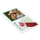 クリスチャンの両親の子ども家族の写真 マグネット (右側)