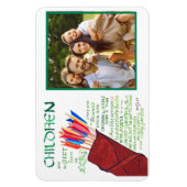 クリスチャンの両親の子ども家族の写真 マグネット (縦)