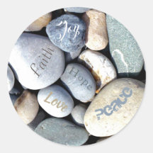 クリスチャンの価値ラブホープ信仰喜び平和の小石