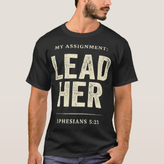 クリスチャンの信仰 私の使命 彼女を導け エペソ人への手紙 Tシャツ