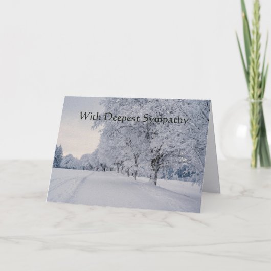 クリスチャンの冬の雪の木の霜の慰め カード (正面)