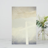 クリスチャンの十字文房具（雲上） 便箋 (スタンド正面)