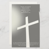 クリスチャンの十字文房具（黒） 便箋 (正面/裏面)