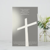 クリスチャンの十字文房具（黒） 便箋 (スタンド正面)