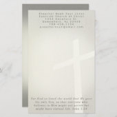 クリスチャンの十字文房具（黒） 便箋 (正面/裏面)