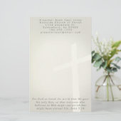 クリスチャンの十字文房具（黒） 便箋 (スタンド正面)