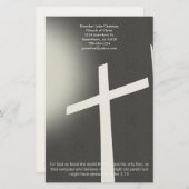 クリスチャンの十字文房具（黒） 便箋 (正面/裏面)