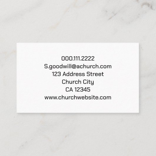 クリスチャンの名刺 名刺 (裏面)