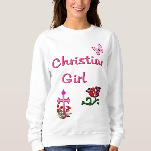 クリスチャンの女の子 スウェットシャツ (正面)
