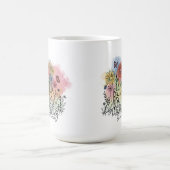 クリスチャンの女性のフローラマグと聖書の詩 コーヒーマグカップ (中央)