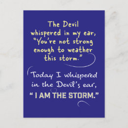 クリスチャンの女性はがき悪魔は私はささやいた ポストカード