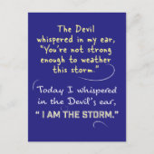 クリスチャンの女性はがき悪魔は私はささやいた ポストカード (正面)