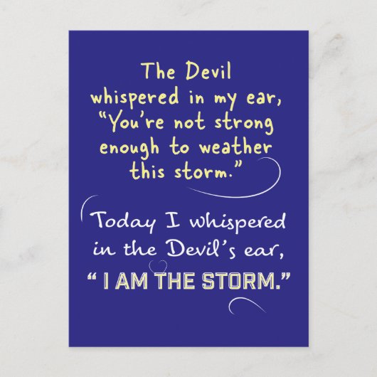 クリスチャンの女性はがき悪魔は私はささやいた ポストカード (正面)