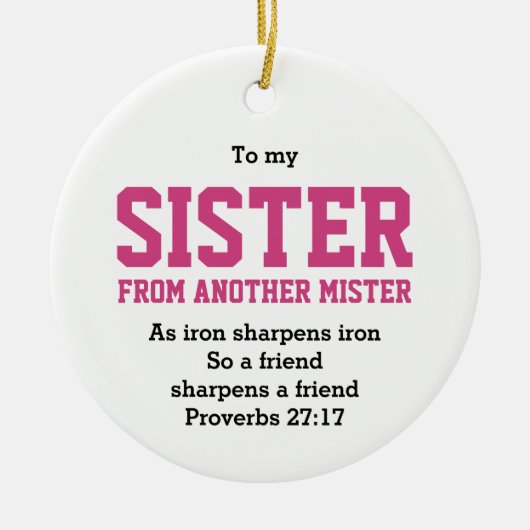 クリスチャンの姉妹 セラミックオーナメント (正面)